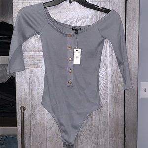 Express Gray Bodysuit